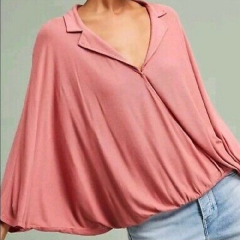 Anthropologie Pink Blouse